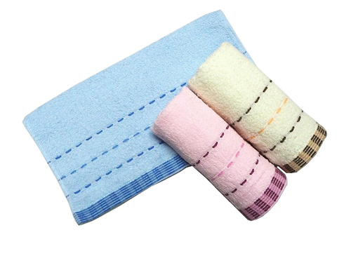 虛線色織毛巾