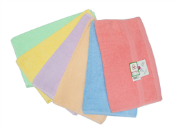 六配色雙緞帶毛巾(36兩)